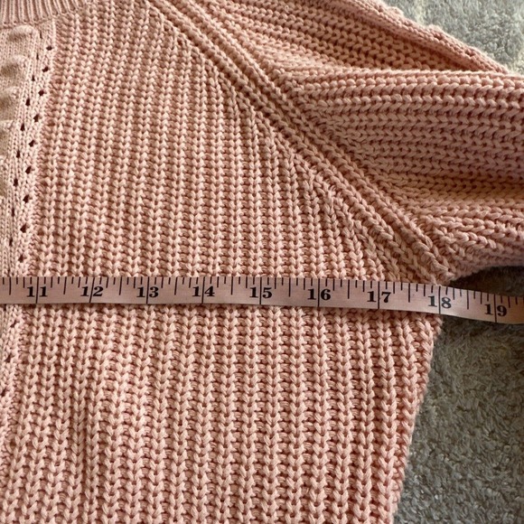 Only Hearts Revolve Bubble Gum Pink Turtleneck Knit Bodysuit in Tender Size L - Picture 14 of 15